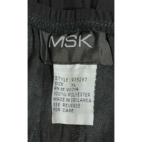 Women's Black Maxi Skirt XL Long Elastic Waist Casual Solid By MSK - Picture 6 of 7